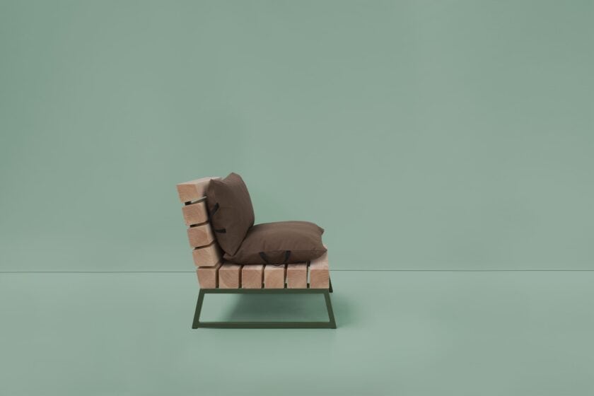 Stoere Lounge stoel met duurzame plofkussens